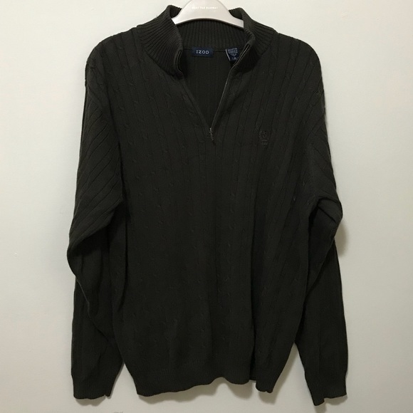 Izod Other - Izod men’s Brown Zip up sweater Sz L
